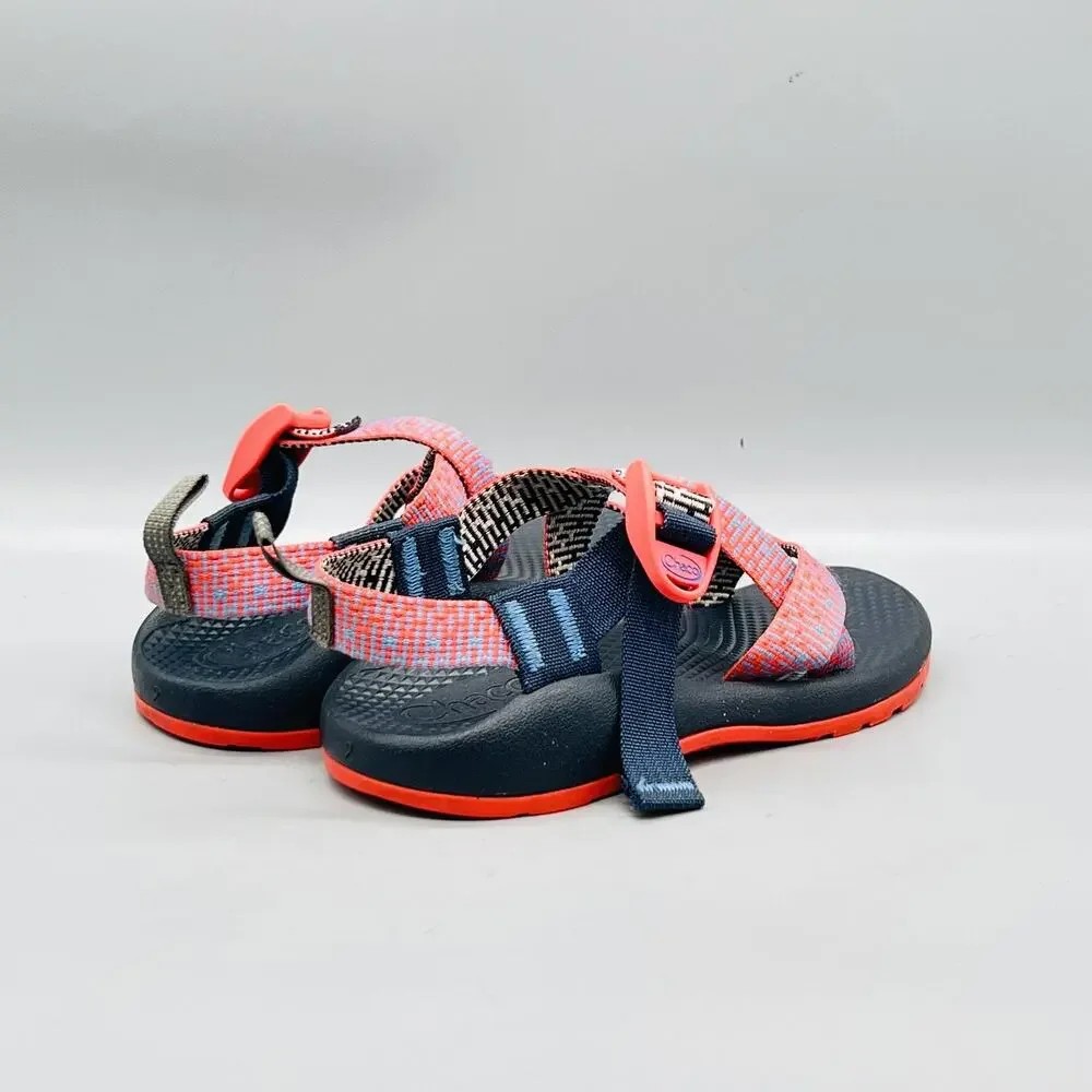 Chaco Sandals Kids Girls 2 Pink Blue Strappy Water Hiking Trail Outdoor Shoes